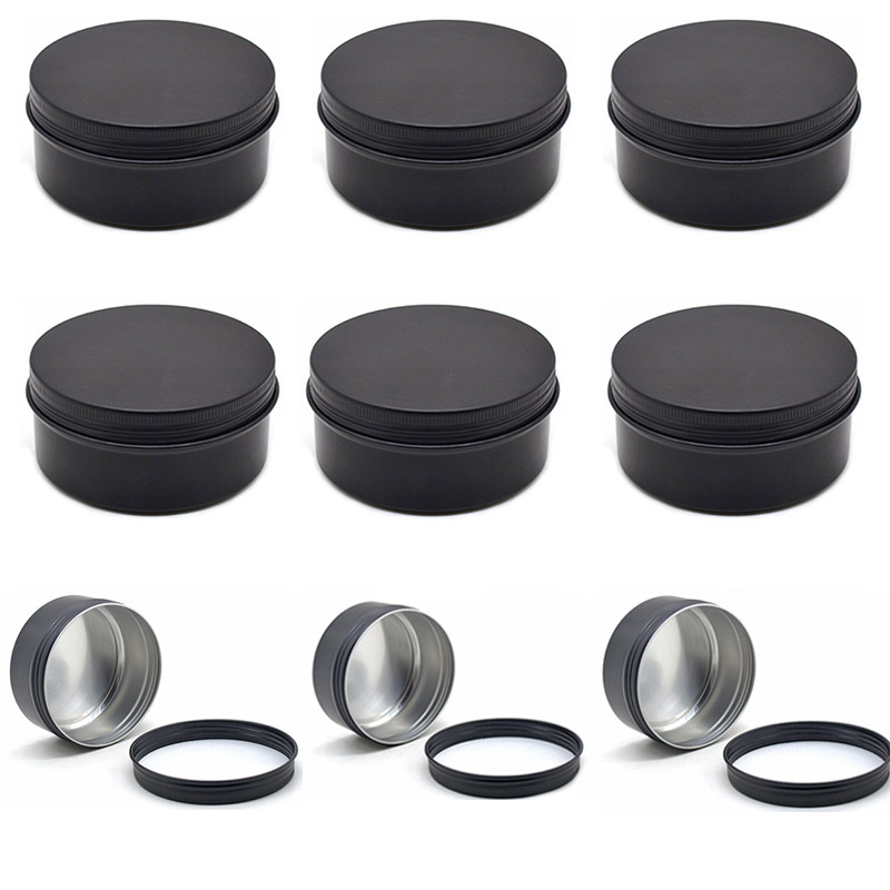 Black Tin Candle - Kotak Aluminium Bulat Kosong Hitam Kaleng