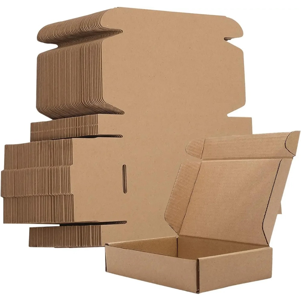Kraft Paper Box - 10/20 Buah Kotak Pengiriman Bergelombang, Kotak
