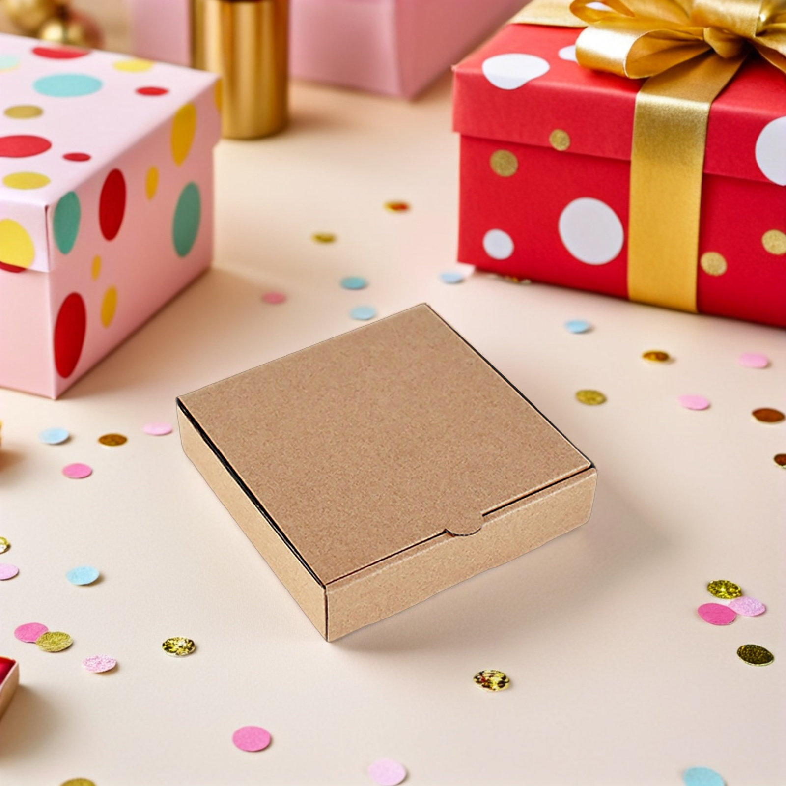 Kraft Paper Box - 10 Buah Kotak Pizza Mini dari