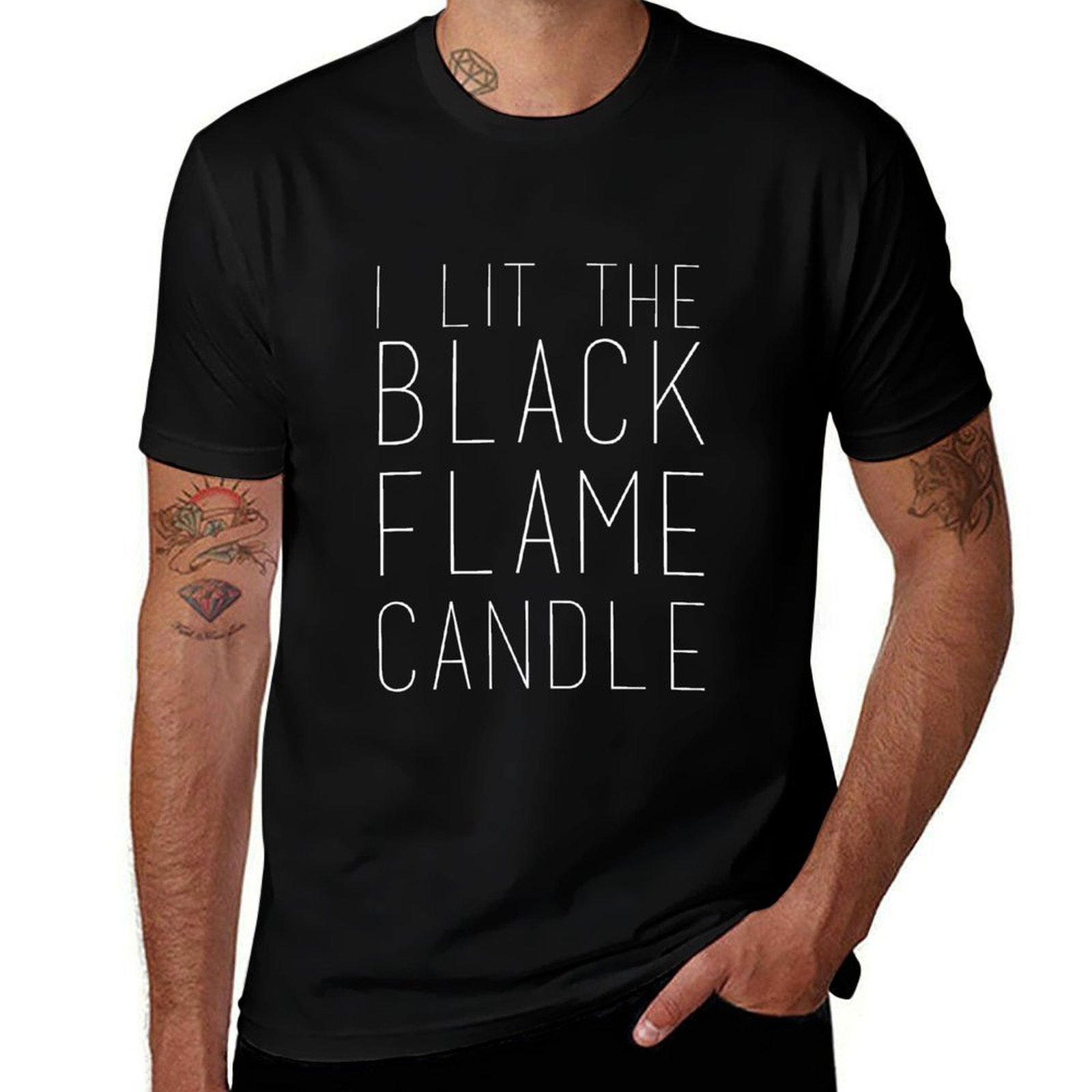 Black Tin Candle - Kaos Black Flame Candle (Putih) Kaos