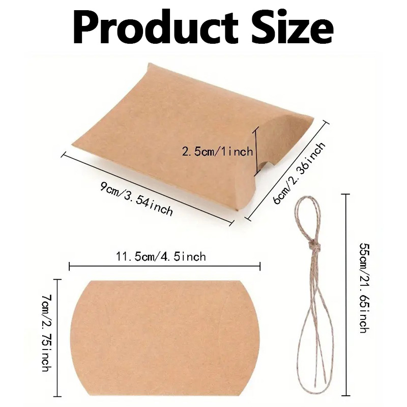 50/100 Buah Kotak Bantal Kerta - Kraft Paper Box ulasan dan harga