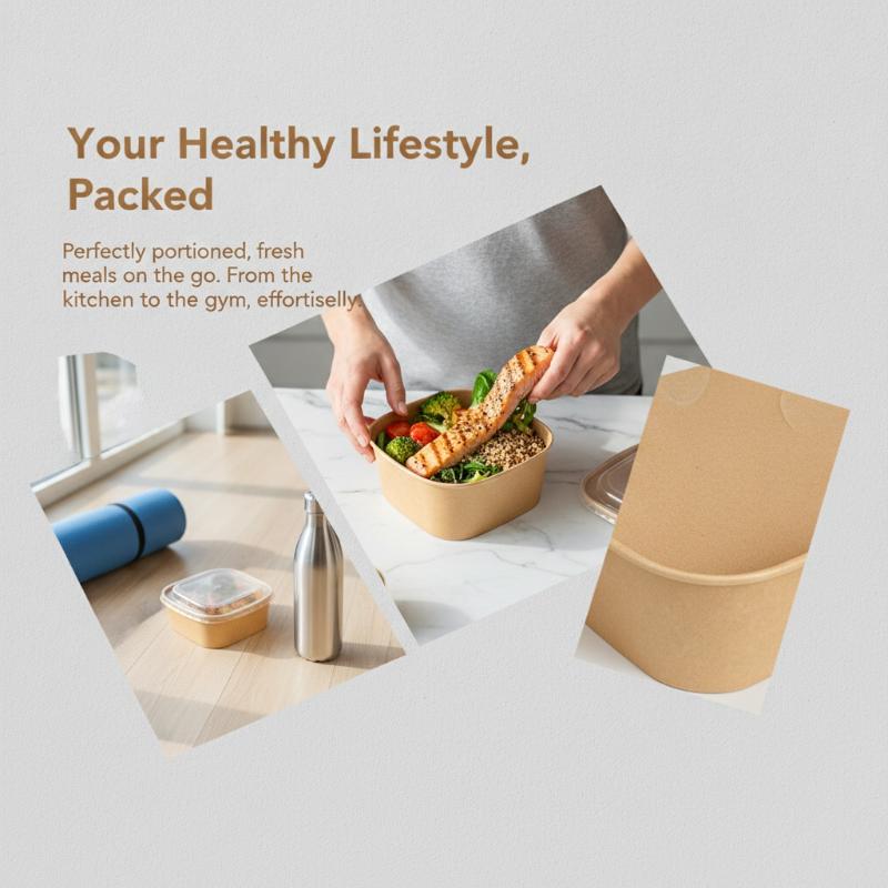 Kotak Makan Siang Kertas Kraft - Kraft Paper Box ulasan dan harga