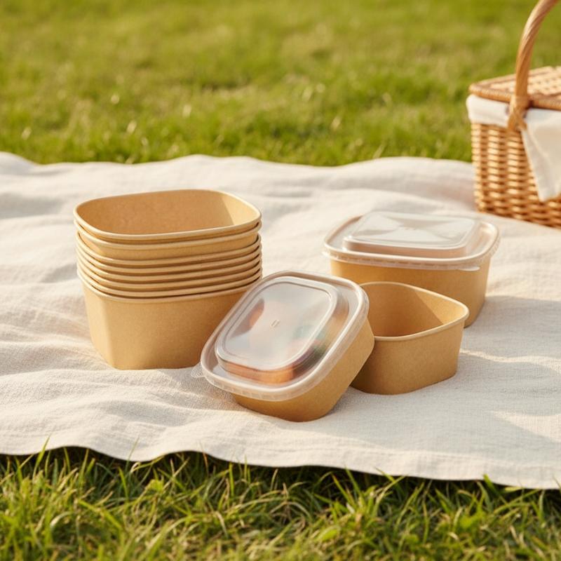 Kotak Makan Siang Kertas Kraft - Kraft Paper Box ulasan dan harga