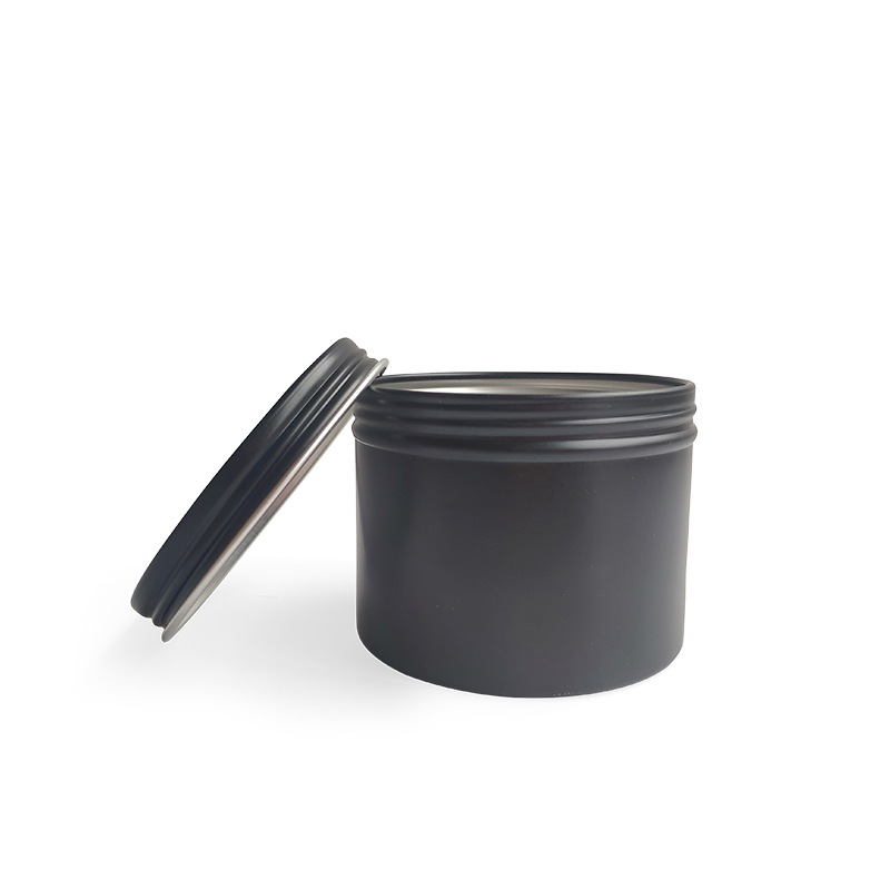 Kotak timah logam bulat 12/24  - Black Tin Candle ulasan dan harga