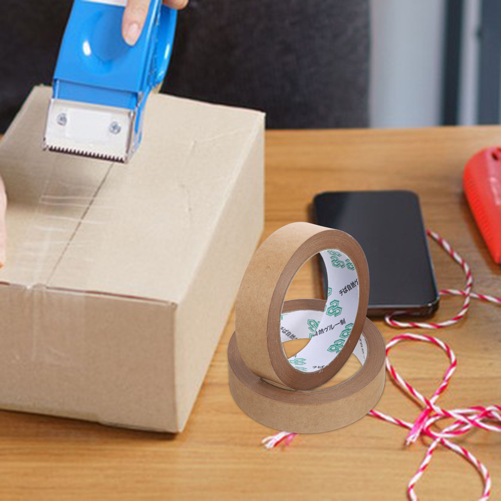 2 Rol Pita Kertas Kraft yang D - Kraft Paper Box ulasan dan harga
