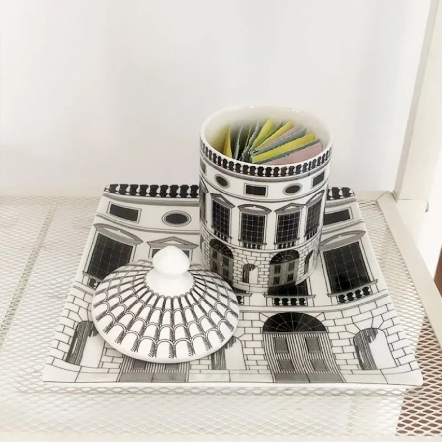 Toples Keramik Seni Arsitektur - Black Tin Candle ulasan dan harga