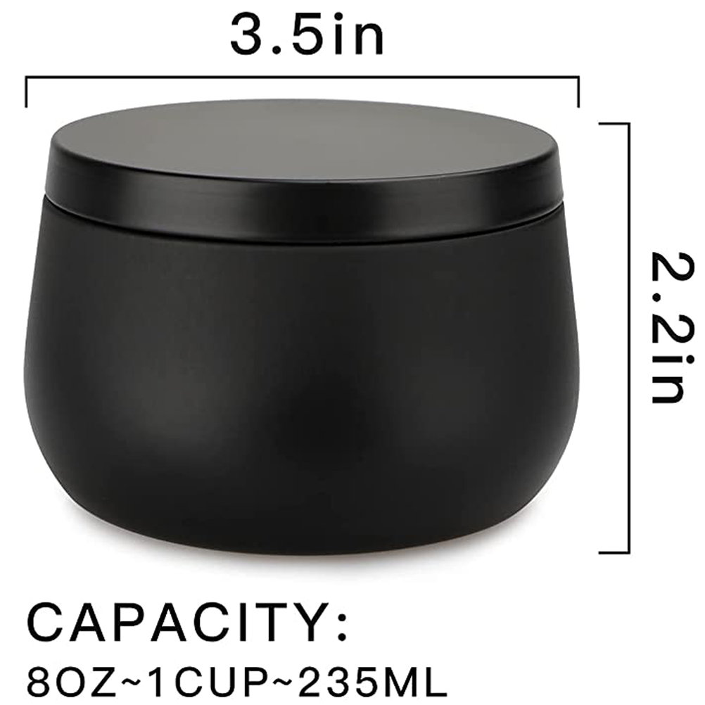 12 pcs Stoples Lilin Logam Put - Black Tin Candle ulasan dan harga