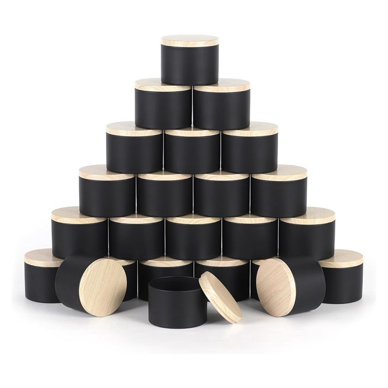 24 Paket Kaleng Lilin Hitam 4  - Black Tin Candle ulasan dan harga