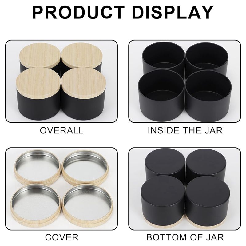 24 Paket Kaleng Lilin Hitam 4  - Black Tin Candle ulasan dan harga